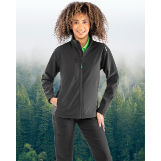 WOMENS RECYCLED 3-LAYER PRINTABLE SOFTSHELL JACKET